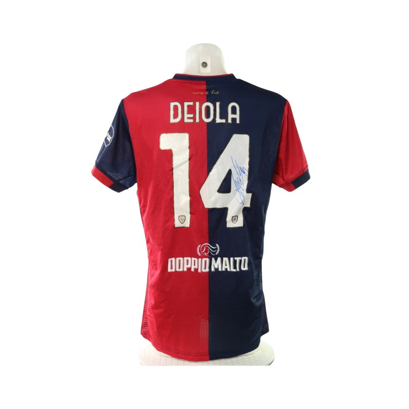 Deiola's Signed Unwashed Shirt, Cagliari vs Milan 2024