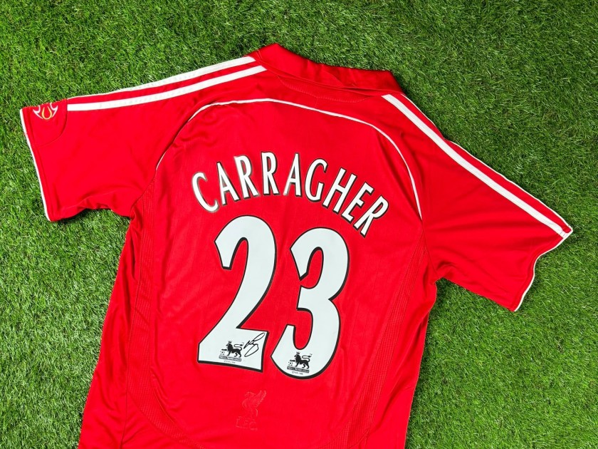 Jamie Carragher's Liverpool 2007–08 Signed Home Football Shirt