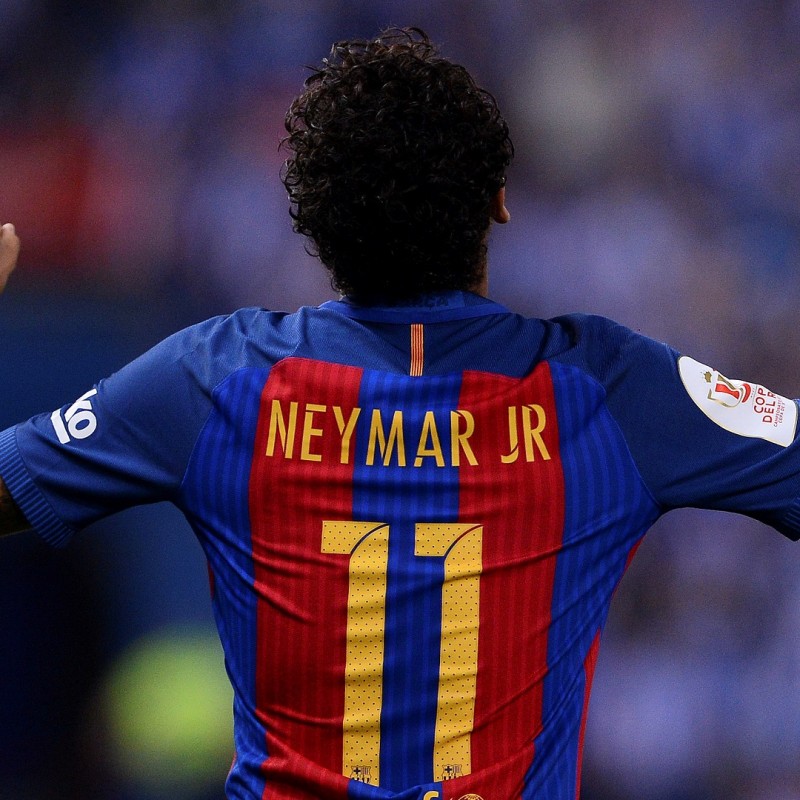 Neymar's Barcellona Shirt, Issued/Worn 2017 Copa del Rey Final 