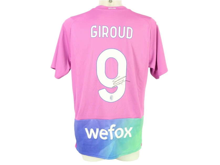 Giroud Official Milan Signed Shirt, 2023/24 