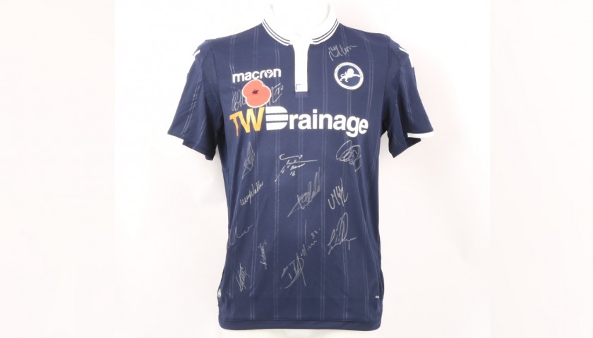 Millwall Official Poppy Shirt Signed by the Team