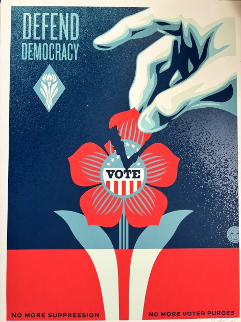 Political Voice - opera di Shepard Fairey OBEY