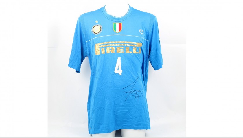 Zanetti's Signed Practice-Worn Inter Shirt, 2008/09