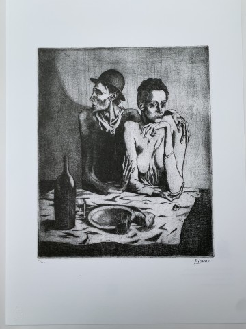 "La Comida Frugal" by Pablo Picasso - Signed