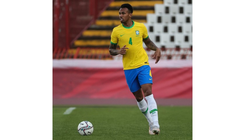 Gabriel Magalhaes' Brazil Match Shirt, 2021