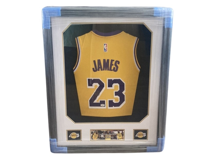 LeBron James' Lakers Signed And Framed Jersey