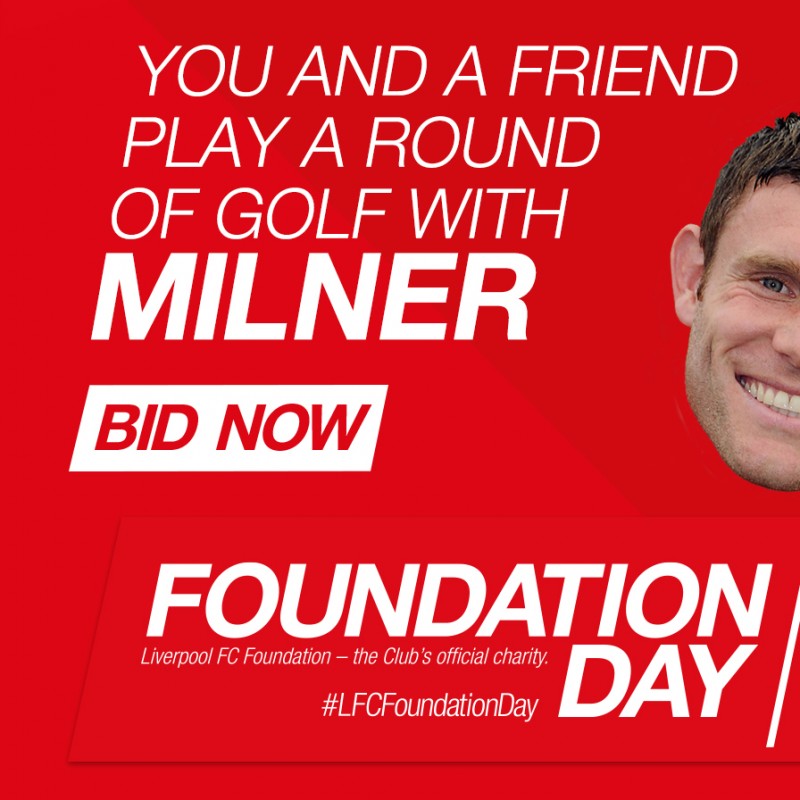 Join LFC’s vice captain, James Milner, for a round of golf