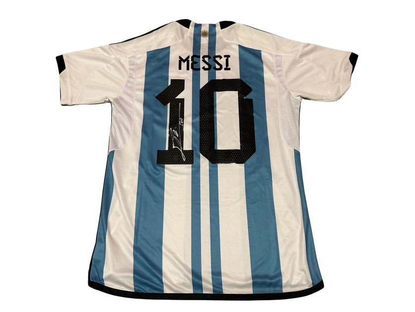 Maglia ufficiale Messi Argentina, 2022 - Autografata con COA Icons
