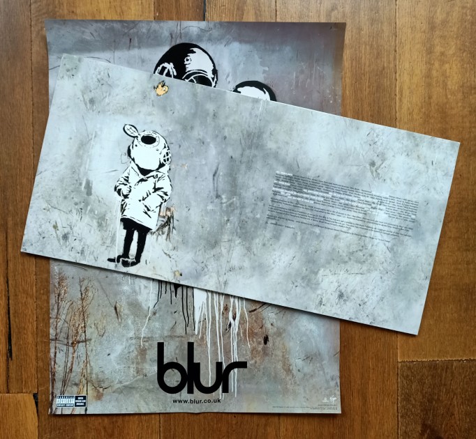 Banksy Blur Think Tank Original 2003 Poster + Two LPs - CharityStars