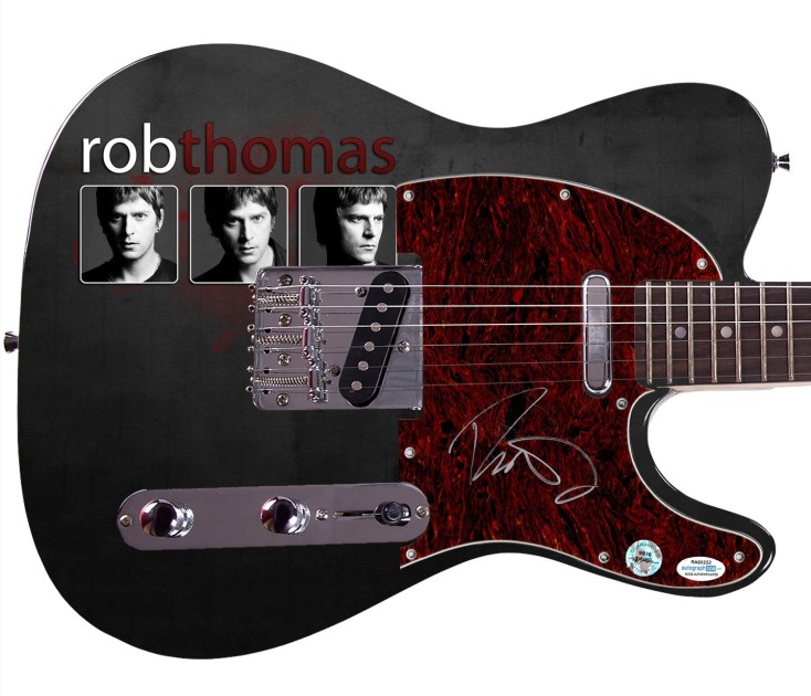 Rob Thomas of Matchbox Twenty Signed Custom Graphics Guitar