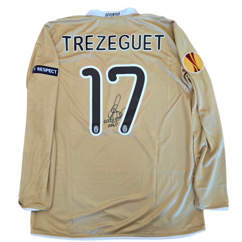 Maglia Gara Trezeguet Fulham vs Juventus, Europa League 2010 - Autografata