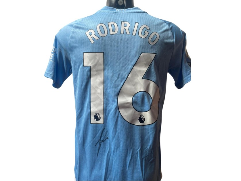 Rodri Replica Manchester City Signed Shirt, 2023/24 