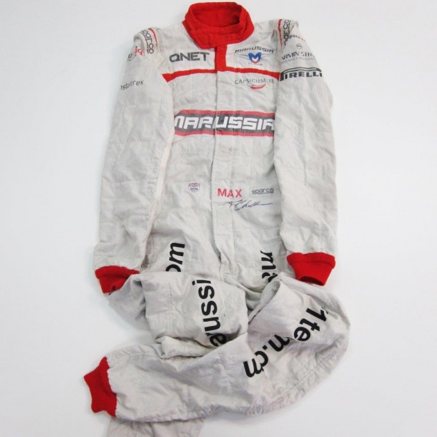 Marussia racing suit 2014  worn by Max Chilton - signed