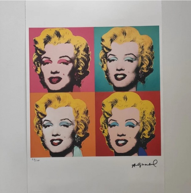 "Marilyn Monroe" Lithograph Signed by Andy Warhol 