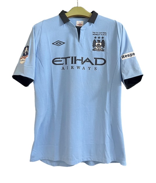 Richards' Manchester City FA Cup Final Match-Issued Shirt, vs