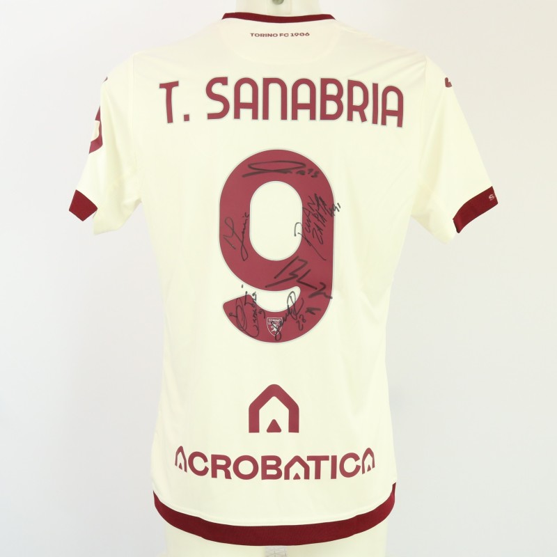 Sanabria Official Torino Shirt, 2023/24 - Signed by the Players