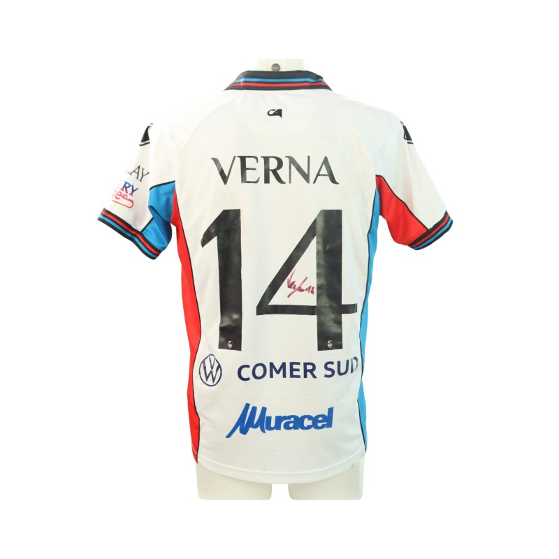 Verna's unwashed Signed Shirt, Foggia vs Catania 2024 