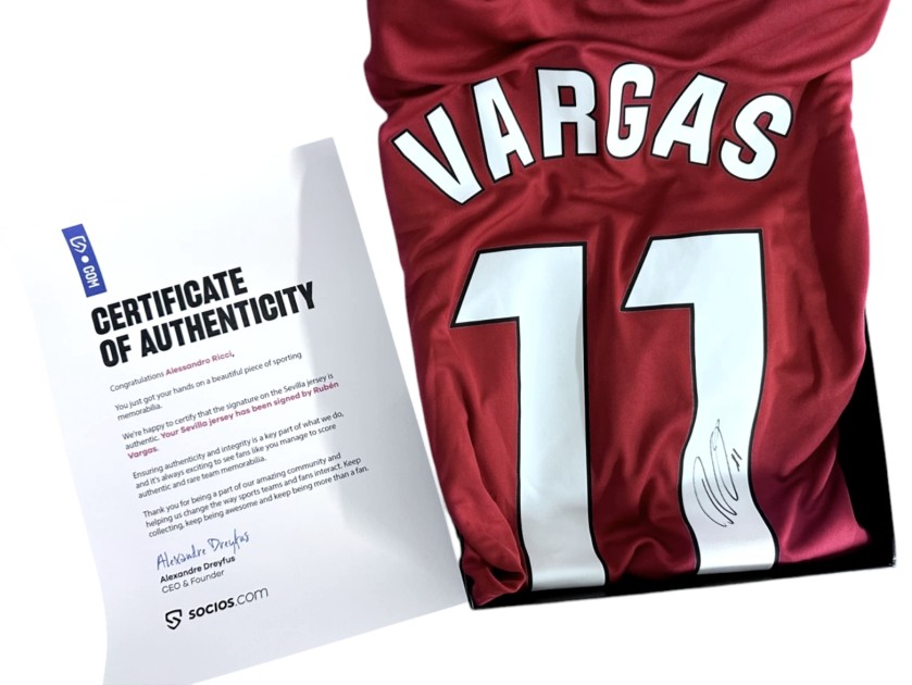 Vargas' Sevilla Signed Official Shirt Box Set, 2024/25
