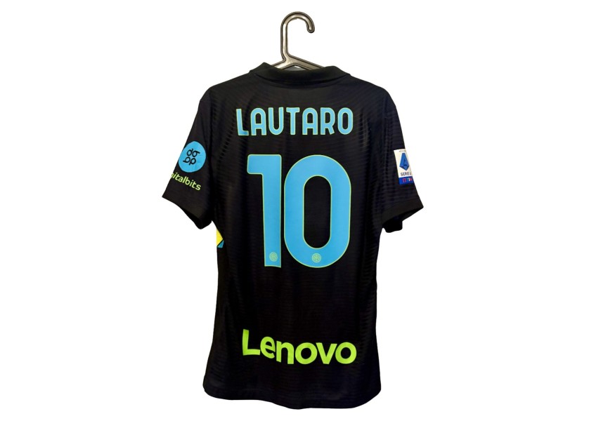 Lautaro's Inter Match-Issued Shirt, 2021/22