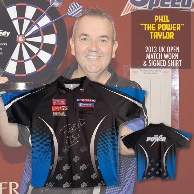 Phil Taylor Professional Darts Legend Match Worn And Signed Shirt