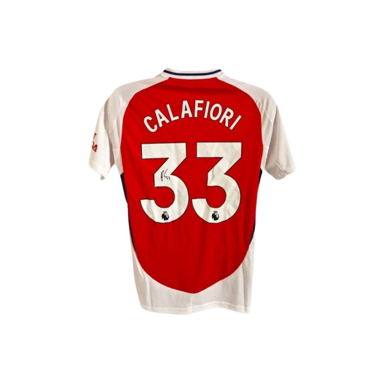 Riccardo Calafiori's Arsenal 2024/25 Signed Replica Shirt