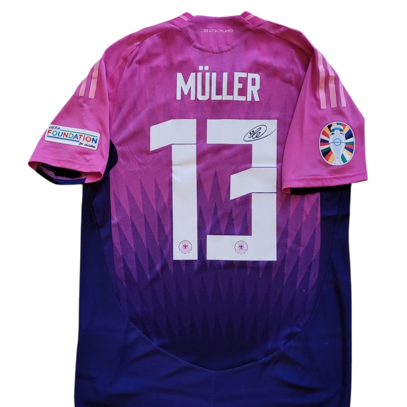 Muller's Germany vs Hungary Signed Match-Issued Shirt, EURO 2024