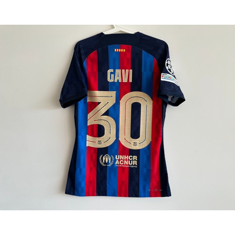 Gavi's FC Barcelona 2022/23 Champions League Match Shirt