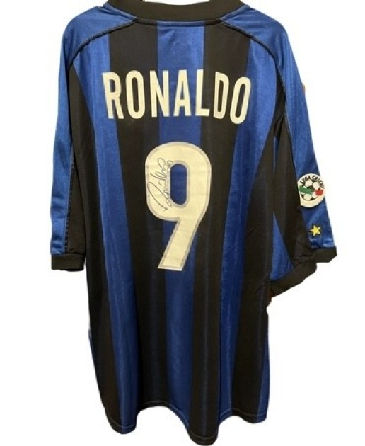 Ronaldo's Inter Milan Signed Match Shirt, 1999/00