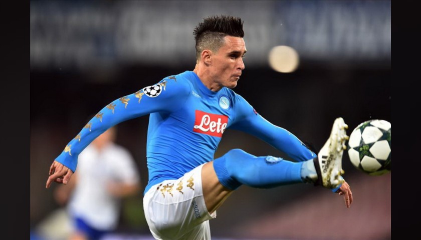 Callejón's Napoli Worn and Signed Shirt, UCL 2016/17 