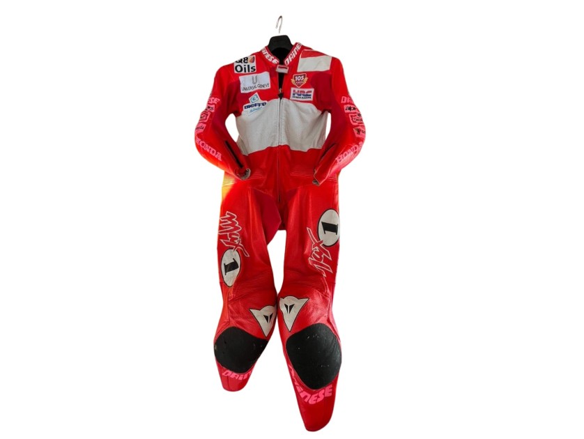 Max Biaggi's Motomondiale 1998 Worn Race Suit + Signature COA