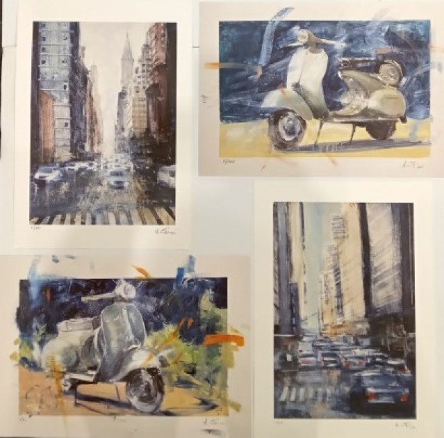 Four Lithographs by Alfredo Pini