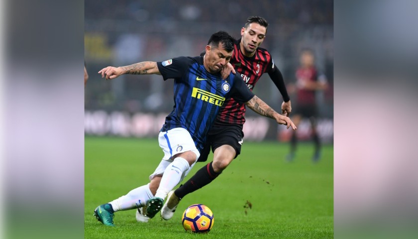 De Sciglio's Match-Issue Shirt with FM Patch, Milan-Inter 2016 