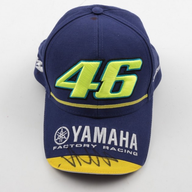 Cappellino ufficiale Yamaha, autografato da Valentino Rossi