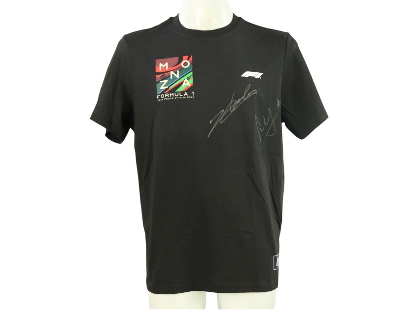 Official Formula 1 T-Shirt, Monza 2024 - Signed by Charles Leclerc and Carlos Sainz Jr