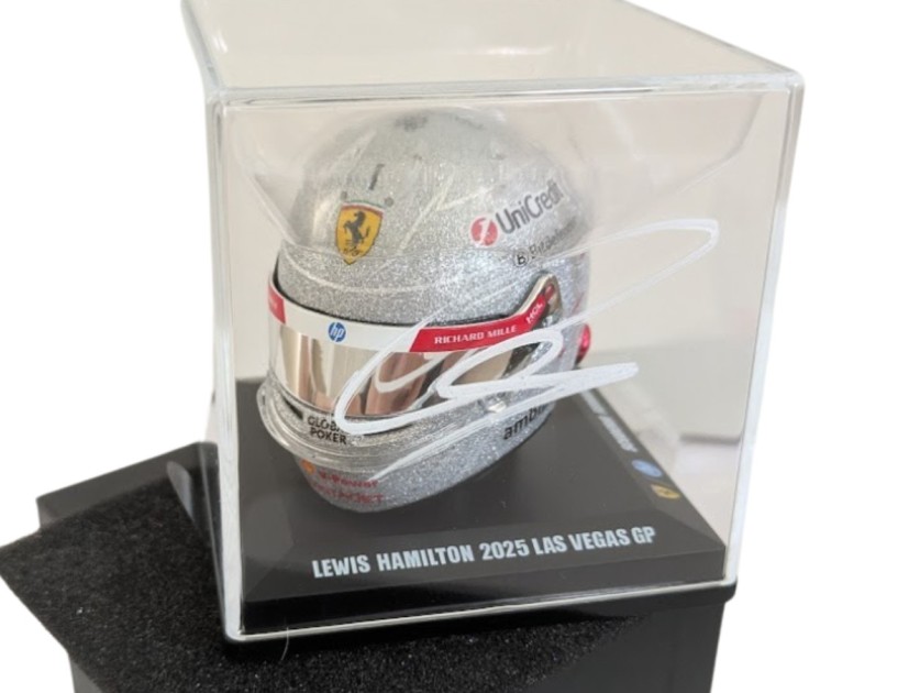Hamilton's Scuderia Ferrari Las Vegas GP Signed Helmet Scale 1:5, 2025 - Signed by Lewis Hamilton