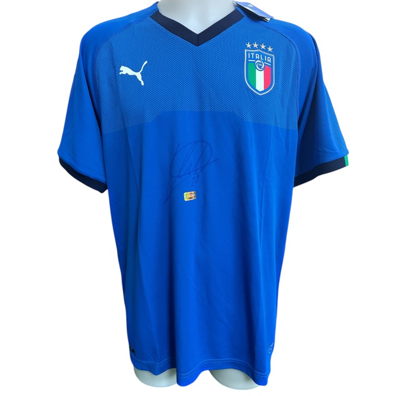 Italy's Official Shirt, 2018/19 - Signed by Federico Chiesa