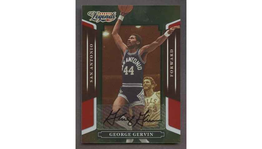 George Gervin Signed Trading Card