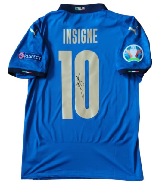 Insigne's Match-Issued Signed Shirt, Italy vs England Final Euro 2020