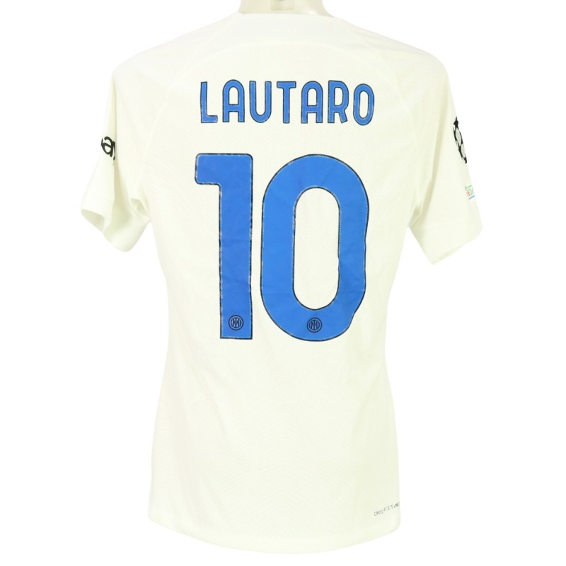 Lautaro's Inter Milan Match-Issued Shirt, UCL 2023/24