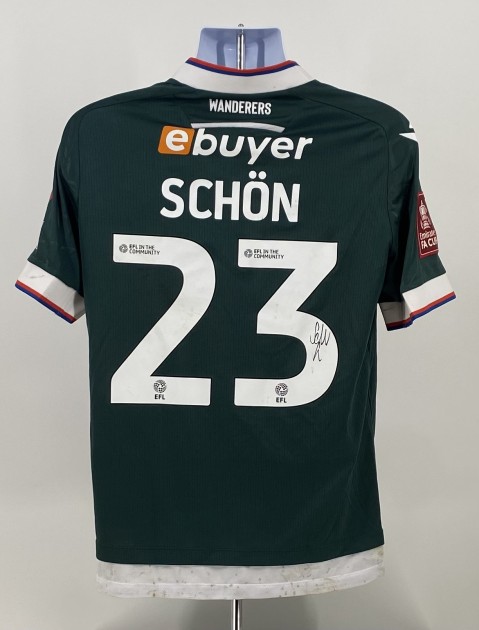 Szabolcs Schön's Bolton Wanderers Signed Match Worn Away Shirt, vs Walsall 