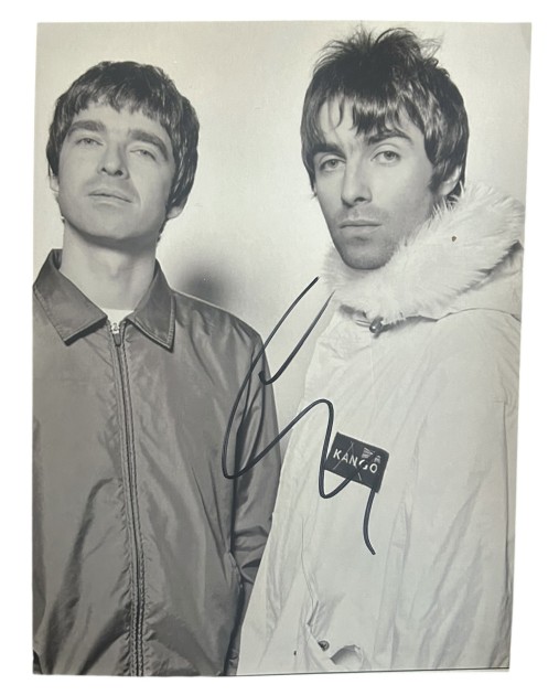 Fotografia firmata di Liam Gallagher degli Oasis