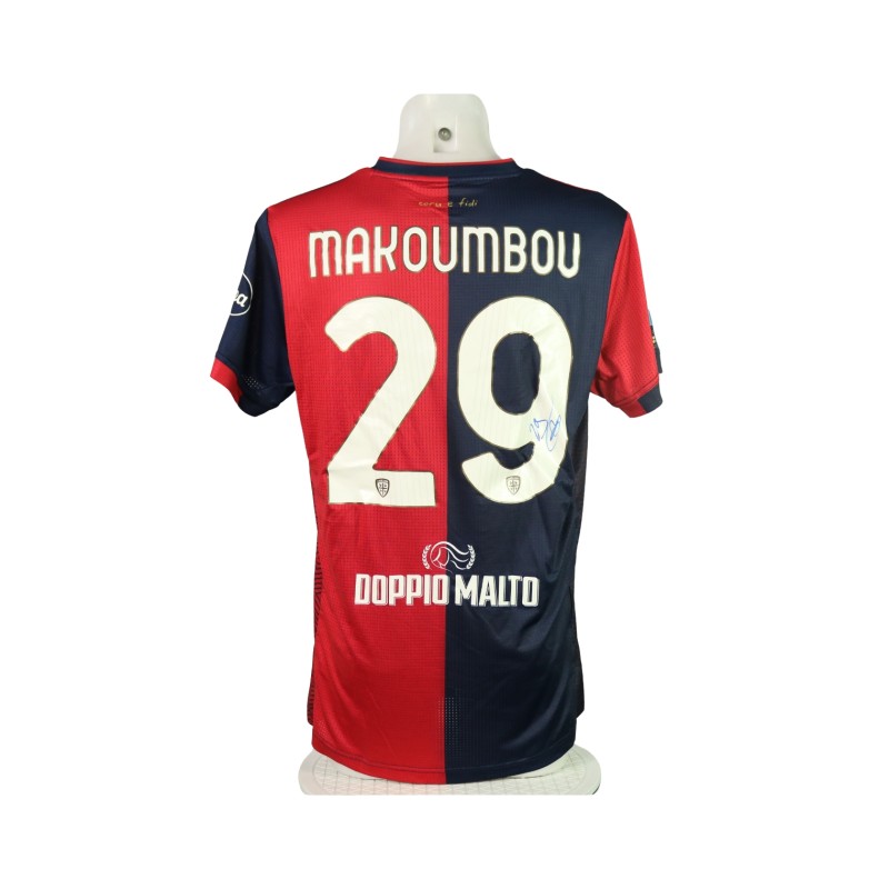 Maglia Makoumbou Unwashed, Cagliari vs Empoli 2024 - Autografata