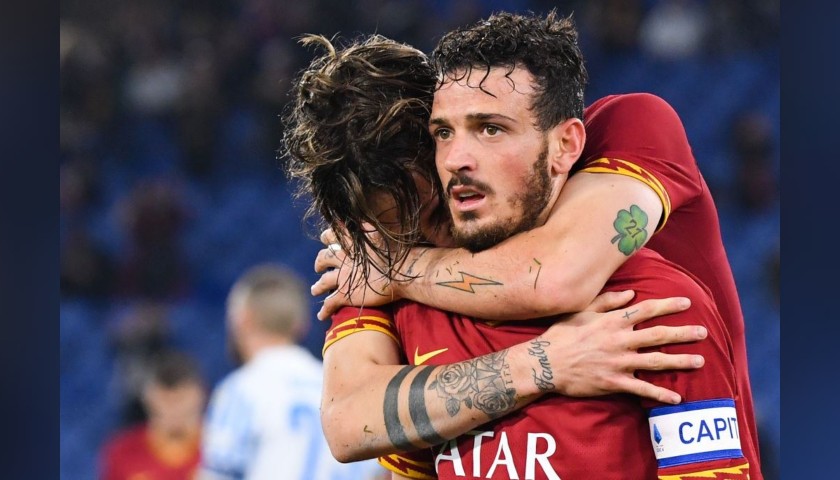 Florenzi's Worn and Signed Shirt, Roma-SPAL 2019