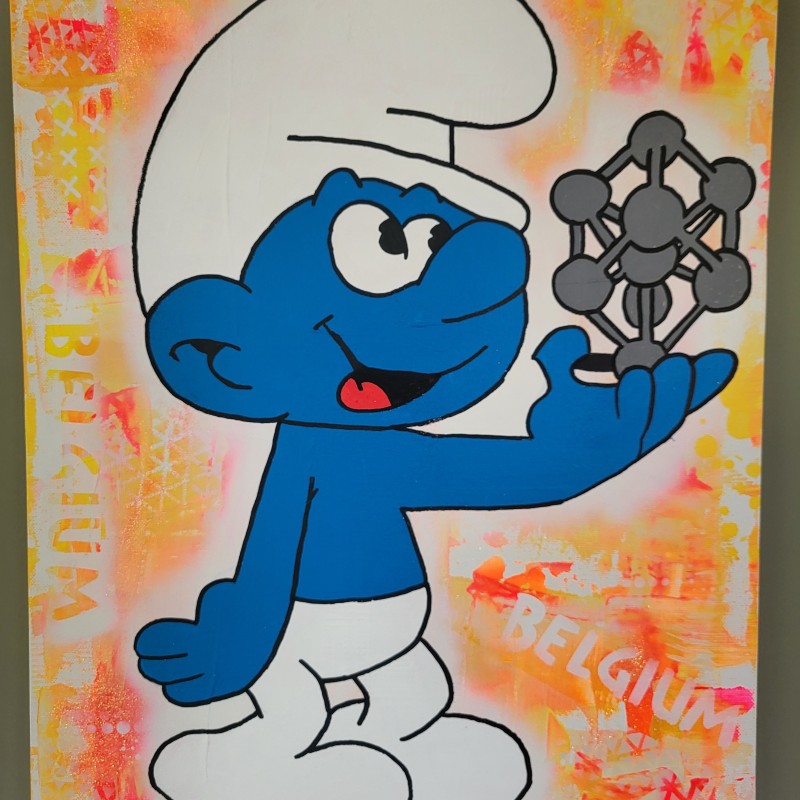 "Atomium smile" Mixed Media Artwork by Melissa Stok