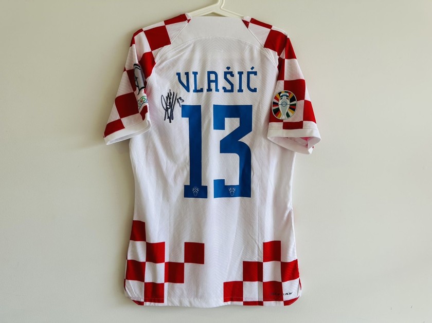 Nikola Vlasic's Croatia Euro Cup Qualifier Signed Match Shirt vs Armenia 