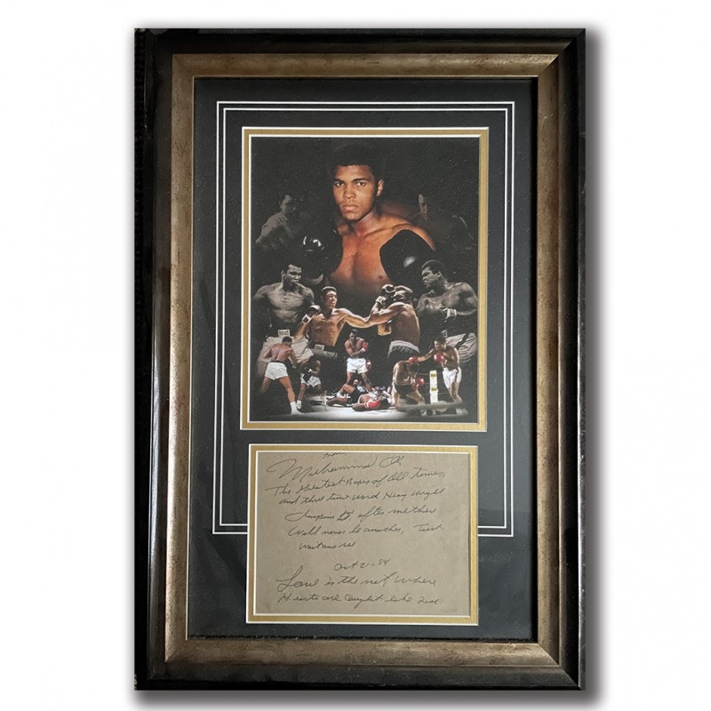 Pelé Signed Photograph with Muhammad Ali - CharityStars