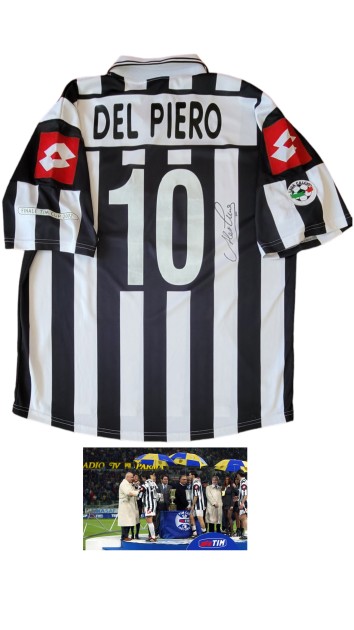 Del Piero's Signed Match Shirt, Juventus vs Parma - Final Italian Cup 2002