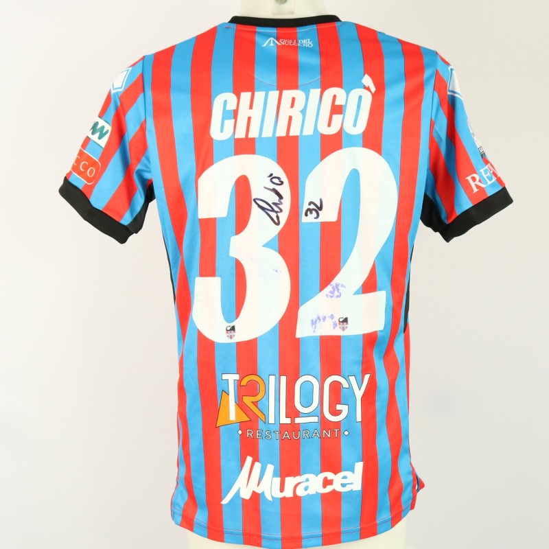 Chiricò's unwashed Signed Shirt, Catania vs Monopoli 2024 