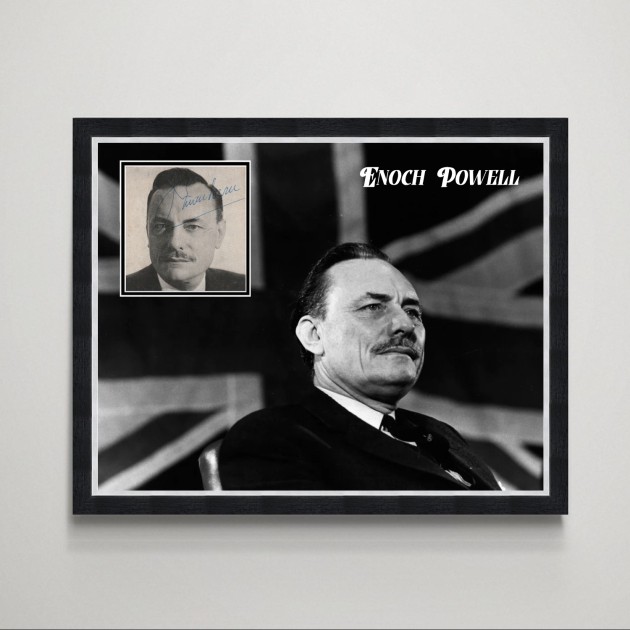 Enoch Powell Signed Photo Display