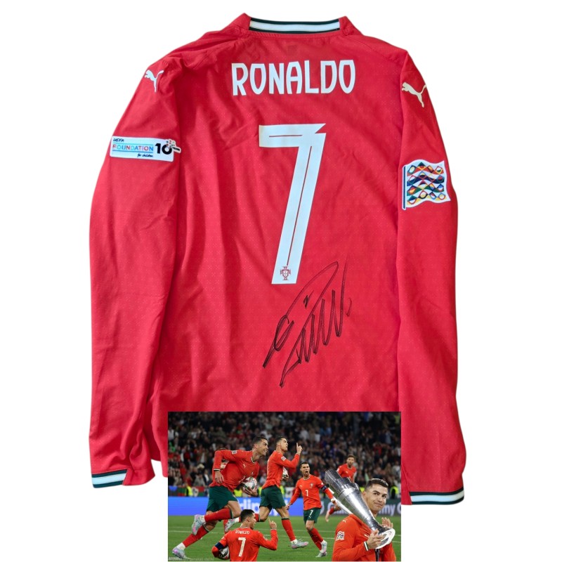Ronaldo's Signed Match-Issued Shirt, Portugal vs Spain Nations League Finals 2025